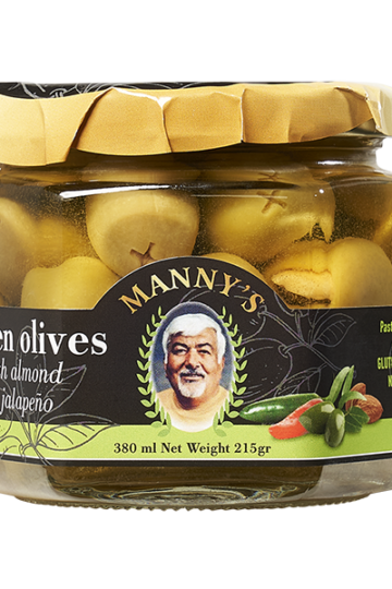 Manny's Green Olive With Almond and Jalapeno