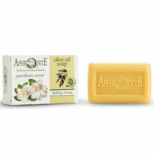 Aphrodite Pure 100 percent Pure Greek Olive Oil With Uplifting Aromas of Gardenia Sent. The Secret of Natural Beauty and The Elixer of Youth. Packaging Comes From Responsible Sources FSC* C164525.  We are a Cruelty-Free Product.